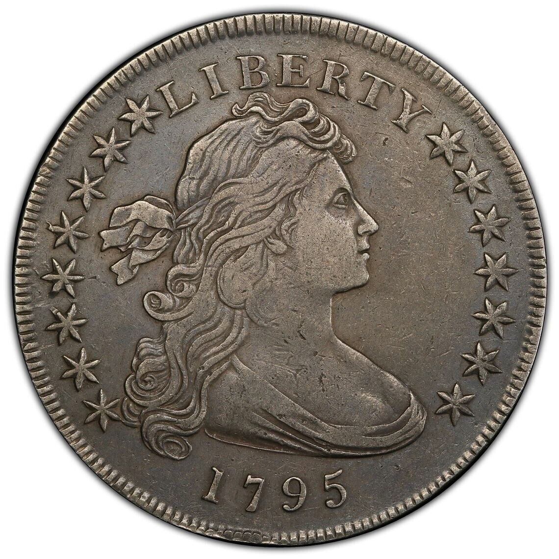 1795-$1-Draped-Bust-Dollar-Small-Eagle-Off-Center-Bust-B-14--BB-51
